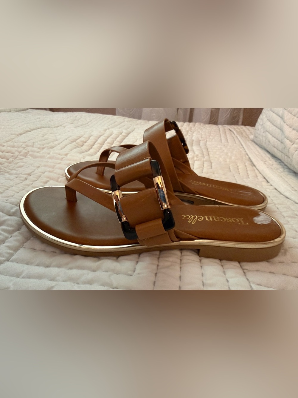 Toscanella taupe buckle sandals